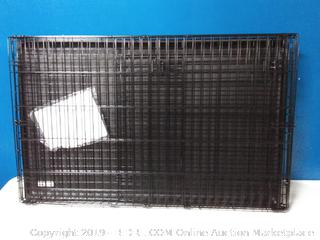 New World 48" Folding Metal Dog Crate, Includes Leak-Proof Plastic Tray; Dog Crate Measures 48L x 30W x 33H Inches, Fits XL Dog Breeds