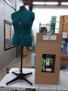 Dritz 20421 Sew-You Dressform with Tri-Pod Stand Adjustable Up to 63 Shoulder Height, Medium, Opal Green(Lobby)