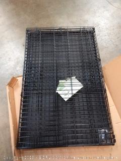 XL Dog Crate MidWest iCrate Double Door Folding Metal Dog Crate w/ Divider PanelXL Dog Breed, Black