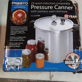 Presto pressure canner 23 Court capable sealed product possibly damage with heavy box damage