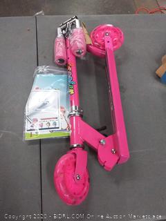 BELEEV Folding Kick Scooter for Kids 2 Wheel Scooter for Girls Boys, CSPC&ASTM Safety Certified, 3 Adjustable Height, PU LED Light Up Wheels for Children 4 Years and up (Rose Pink)