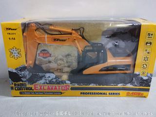 Top Race 15 Channel Full Functional Remote Control Excavator Construction Tractor, Excavator Toy with 2.4Ghz Transmitter and Metal Shovel (online $79)