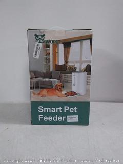 WOPET SmartFeeder,Automatic Pet Dog and Cat Feeder,6-Meal Auto Pet Feeder with Timer Programmable,HD Camera for Voice and Video Recording,Wi-Fi Enabled App for iPhone and Android-- Factory sealed (online $169)