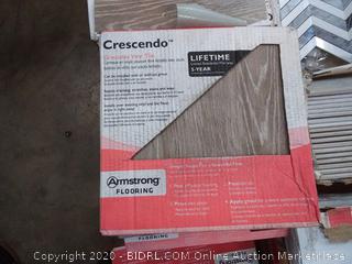 Armstrong Flooring 12 x 12 10.100 inch thick groutable vinyl tile Crescendo pattern not giving me any square footage are there it is (24 pieces per box 24 square feet)(10 boxes)
