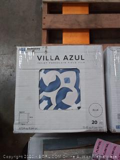 Villa Azul inkjet porcelain field tile 20 pieces 13.45 square feet per box(6 boxes 120 tiles)