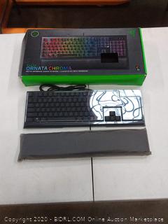 Razer Ornata Chroma Gaming Keyboard: Mecha-Membrane Key Switches - Customizable Chroma RGB Lighting - Individuallly Backlit Keys - Detachable Plush Wrist Rest - Programmable Macro Functionality