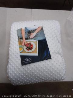 Chilla 20 lbs Weighted Blanket Set 3 Piece Set Summer + Winter Duvet Covers 60in x 80in Therapeutic for Anxiety, Stress, ADHD, Insomnia White + Gray