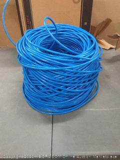 $105 Mediabridge Pure Copper Cat6 Cable (500 Feet, Blue) - 10Gbps Ethernet, Solid, in-Wall Rated, w/Premium Snagless Pull-Out Box