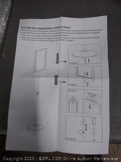 display to go pedestal sign holder stand with telescoping post double-sided poster frame for 11 x 17 graphics