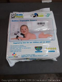 Eco Friendly Premium Bamboo Disposable Diapers by Andy Pandy - Medium - for Babies Weighing 13-22 lbs - Medium (Pack of 80)