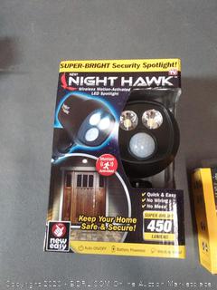 Nighthawk Wireless motion-activated LED spotlight plus my touch smart plug-in Wi-Fi Smart Switch