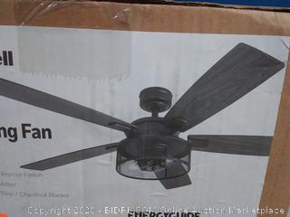 Honeywell Ceiling Fans 50614-01 Carnegie LED Ceiling Fan 52", Indoor, Rustic Barnwood Blades, Industrial Cage Light, Matte Black(Factory Sealed)COME PREVIEW!!!!! (online $161)