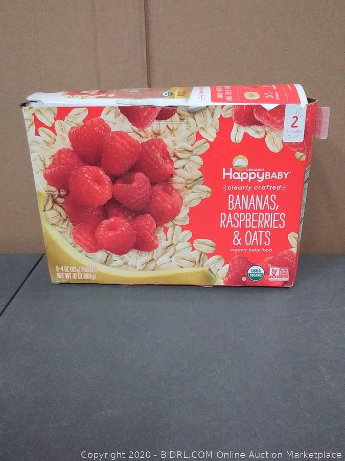 happy baby banana raspberry oats