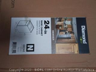 Diamond NOW Denver 24-in W x 35-in H x 23.75-in D Natural Door(top drawer slider bent)( large crack down left side)