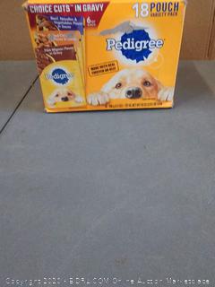 pedigree Choice Cuts dog food in gravy 18 pouch filet mignon grilled chicken beef noodle and vegetable flavors