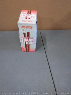 Old Wisconsin Honey Turkey Sausage Snack Sticks, Naturally Smoked, Ready to Eat, High Protein, Low Carb, Keto, Gluten Free, Counter Box, 42 Individually Wrapped Sticks