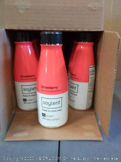Strawberry Soylent Meal Replacement Shake, Strawberry, Complete Meal in a Bottle, 20g Plant Protein, 14 oz Bottles, 12 Pack