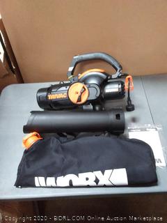 WORX WG512 Trivac 2.0 Electric 12-amp 3-in-1 Vacuum Blower/Mulcher/Vac, Black and Orange (powers on)
