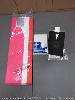 100 paper tissue sheets 1000 multi-use labels and miniature tuxedo sleeve wine bottle decoration