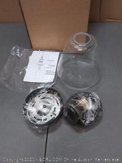 industrial mini glass Lamp includes lamp base lamp base retaining ring fixturing and glass cover