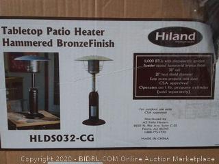 Hiland HLDS032-CG HLD032-CG Portable Ta Patio Heater, 11,000 BTU, Use 1lb or 20Lb Propane Tank, Bronze (online $73)