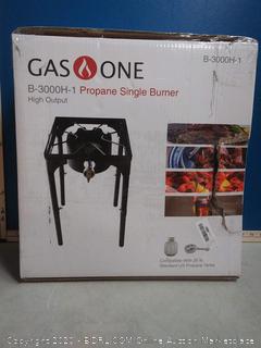 GasOne Portable Propane 100, 000-BTU High Pressure Single Burner Camp Stove & Steel Braided Regulator with Adjustable Legs