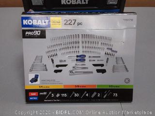 Kobalt 227-Piece Standard (SAE) and Metric Polished Chrome Mechanics Tool Set (Retail $199)