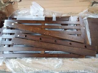 SEIRIONE Bamboo Coat rack Shoe Bench, 5 In 1 Design, Hall Tree Entryway Shelf, 10 Hooks, 1 Top Shelf,Easy Assembly, Vintage