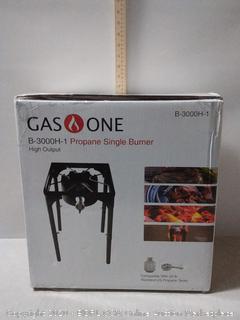 GasOne Portable Propane 100, 000-BTU High Pressure Single Burner Camp Stove & Steel Braided Regulator with Adjustable Legs Perfect for Brewing, Boiling Sap & Maple Syrup Prep