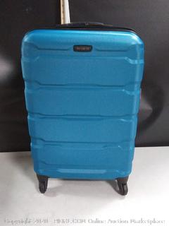 Samsonite Omni PC Hardside Expandable Luggage with Spinner Wheels, Caribbean Blue 24" (online $115)