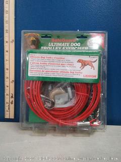 Heavy Duty Dog Trolley Exerciser 75 Foot Adjustable Steel Cable 10" Dog Tie Out (online $25)