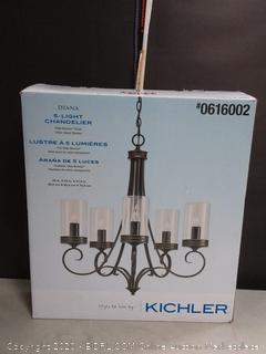 Kichler Diana 5-Light Olde Bronze French Country/Cottage Clear Glass Chandelier (online $159)