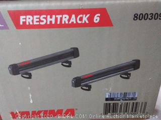 YAKIMA - FreshTrack 6 Ski & Snowboard Mount, Fits Up to 6 Pairs of Skis or 4 Snowboards, Fits Most Roof Racks(Retails $239)