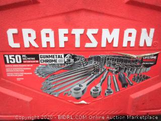 CRAFTSMAN 150-Piece Standard SAE and Metric Gunmetal (some pieces not in box)(used)(Retails $149)