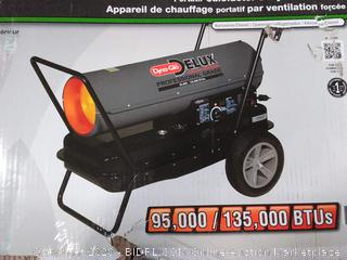 Dyno glo professional-grade portable forced air heater(powers on)( Retail $254)(pallet 1)