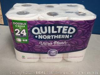 Quilted Northern Ultra Plush Toilet Paper, 48 Double Rolls, 48 = 96 Regular Rolls, 3 Ply Bath Tissue, 4 Pack of 12 Rolls