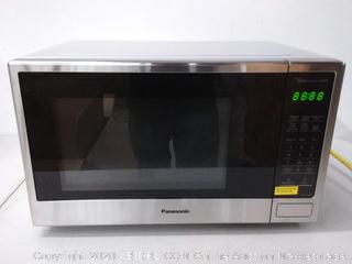 Panasonic NN-SU696 S stainless steel microwave oven 1100 Watts 1.3 CU FT(powers on)(Retails $120)