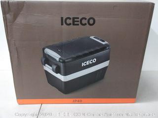 ICECO JP40 Portable Refrigerator Fridge Freezer, 12V Cooler Refrigerator, 40 Liters Compact Refrigerator with Secop Compressor, for Car & Home Use(powers on)(Retails $335)