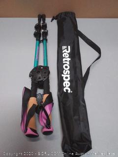 Retrospec High Point Trekking and Ski Poles Aluminum 6061 with Cork Grip - Adjustable Lightweight Hiking/Walking Sticks