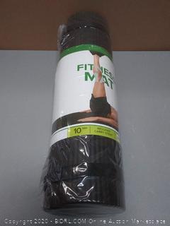 Gaiam Essentials Thick Yoga Mat Fitness and Exercise Mat With Easy-Cinch Yoga Mat Carrier Strap (72"L X 24"W X 2/5 Inch Thick)