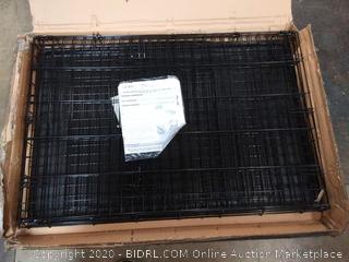 Large Dog Crate 1542DDU MidWest ICrate Double Door Folding Metal Dog CrateLarge Dog, Black