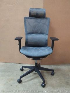 XUER Ergonomic Office Chair with Cozy Lumbar Support and Adjustable 3D Armrest, Computer Desk Chair with Mesh Seat and High Back, Multifunction for Relaxation (Grey)