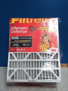 Filtrete Micro Allergen Defense Deep Pleat AC Furnace Air Fliter 20 25 x 4in(2pck) online $51