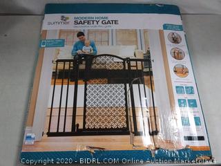 Modern Home Decorative Walk-Thru Baby Gate, Metal with Bronze Finish, Decorative Arched Doorway – 30” Tall, Fits Openings up to 28” to 42” Wide (online $59)