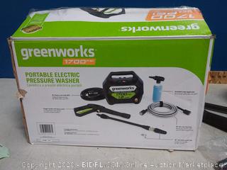 Greenworks 1700-PSI 1.2-GPM Cold Water Electric Pressure Washer(powers on/previously owned)
