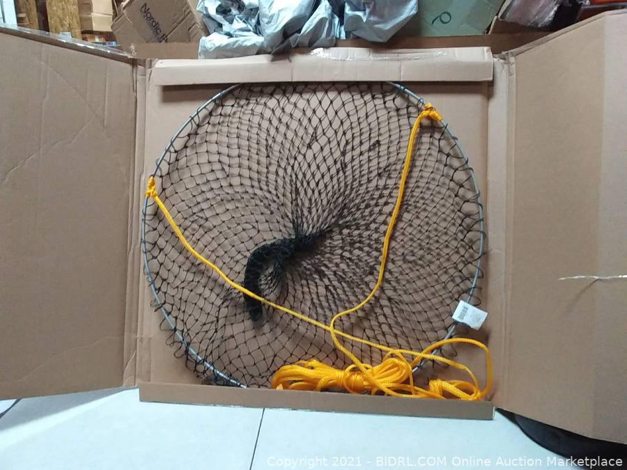 Frabill Bridge/Pier Net 36 Diameter Fishing Net Pre-Rigged with 50 Feet of  Rope Auction