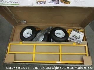 Gorilla Carts Heavy-Duty Steel Utility Cart with Removable Sides and Tires, Yellow (Retail $142.00)