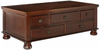 Ashley Furniture Signature Design - Porter Coffee Table - Cocktail Height - Rectangular - Rustic Brown (Retail $340.00)