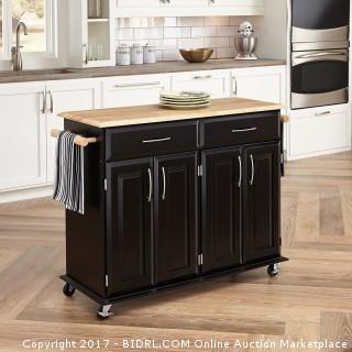 Home Styles 4528-95 Dolly Madison Kitchen Cart, Black Finish (Retail $228.00) - ACCESSORIES NOT INCLUDED