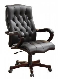 Office Star Dixon Executive Chair with Thick Padded Black Bonded Leather Seat and Back (Retail $215.00)